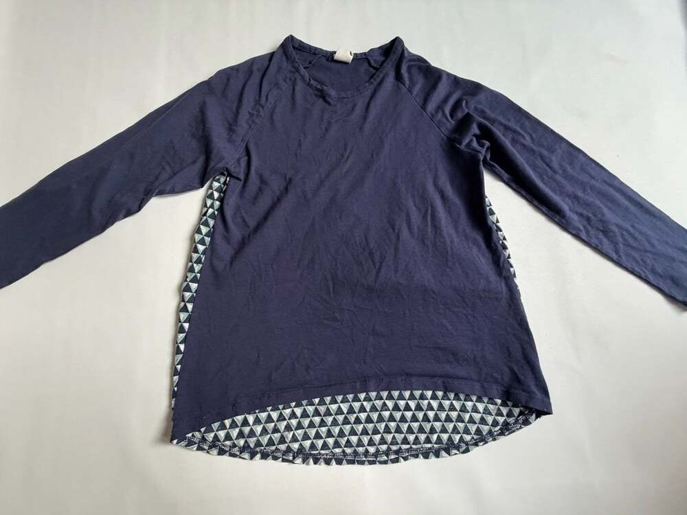 Tucker Tate Navy Geo Print Side Panel Long Sleeve Top XL